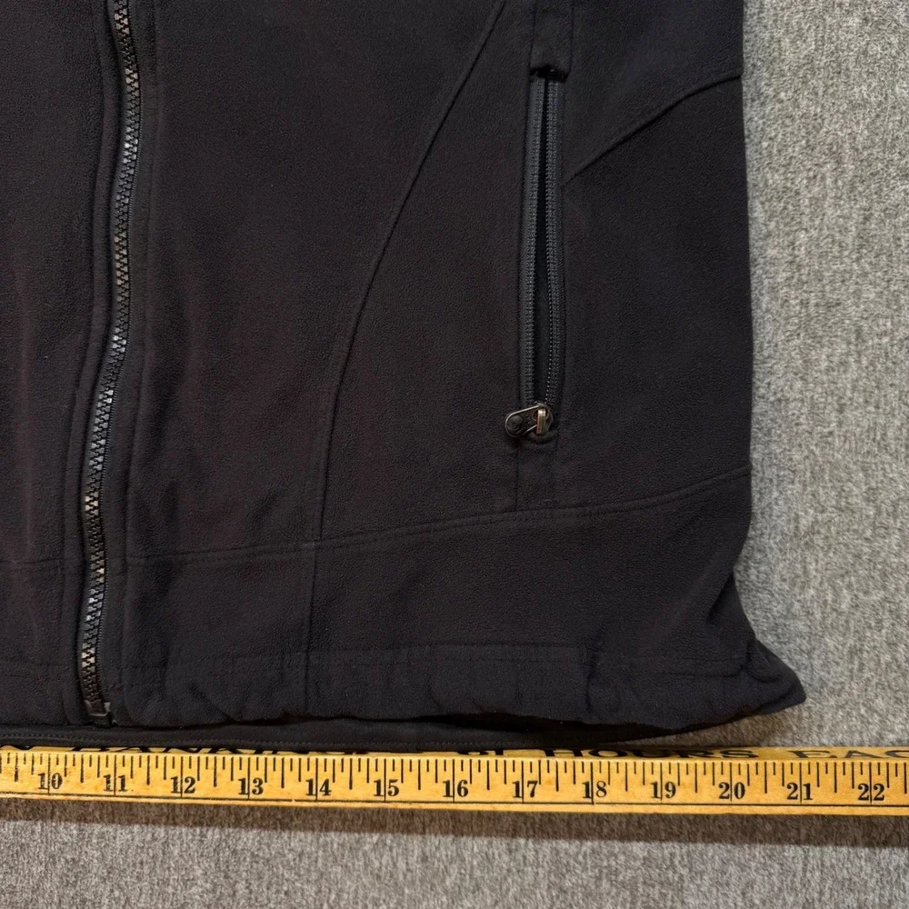 The North Face Mens Full Zip Fleece Jacket Black Mock Neck Large 000